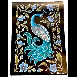 New peacock canvas art print 27 3/4 x 20”